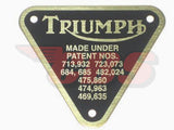 70-4016 Patent Plate - Brass
