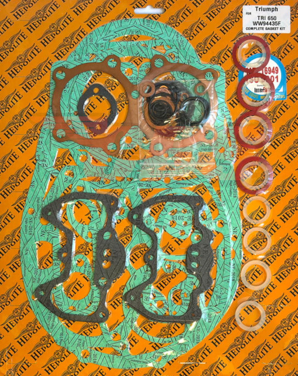 Complete Triumph 650 Unit Gasket Set by Hepolite