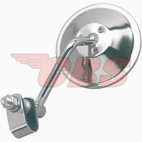 4" Chrome Short Motorcycle Mirror By EMGO 20-06804