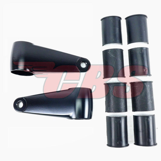 Cast Alloy Headlamp Brackets - Black - 66-35832