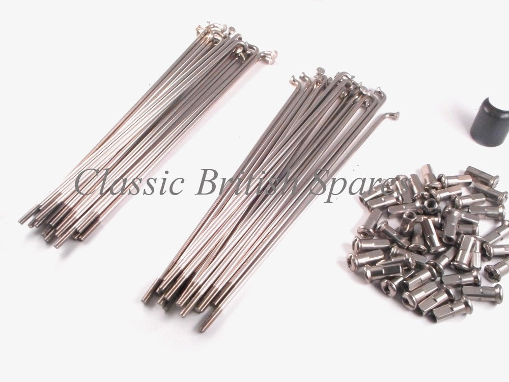 Stainless Spoke Set- Triumph (BSA) 8 Conical Hub Front 19Rim