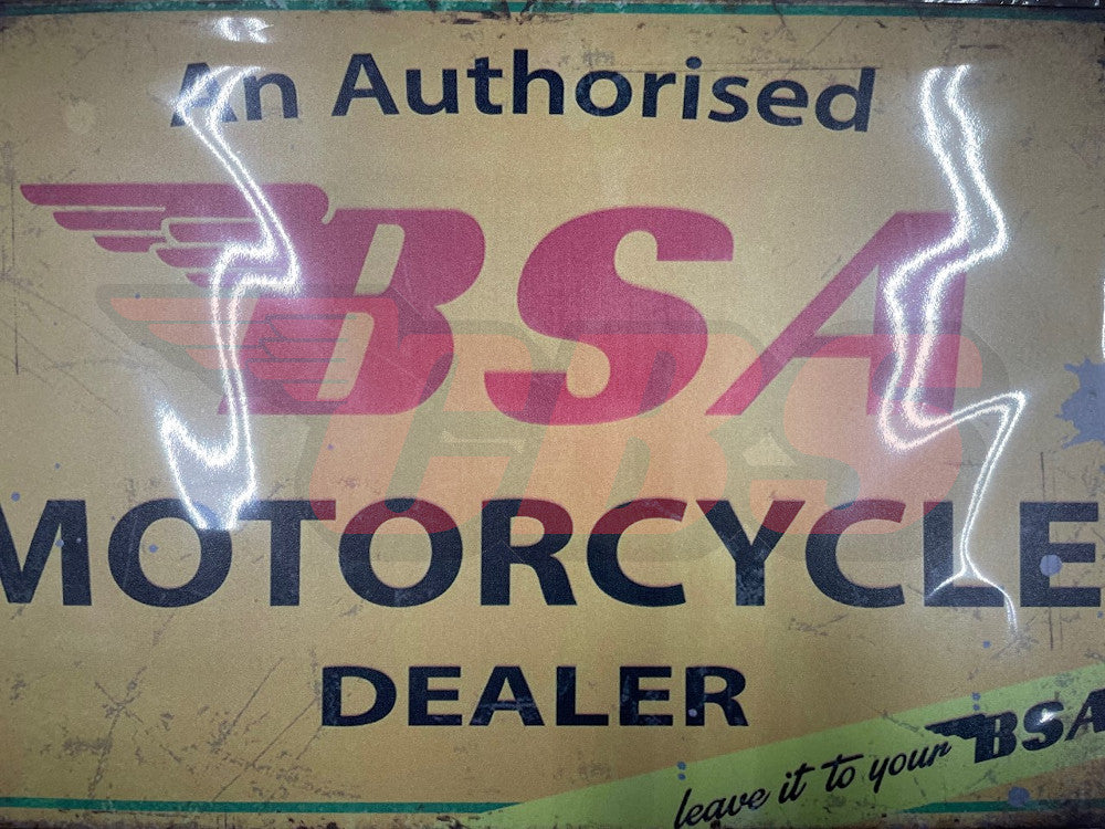 ブリキの看板 ノートン BSA ゴールドスター ノートンドミネーター 画像