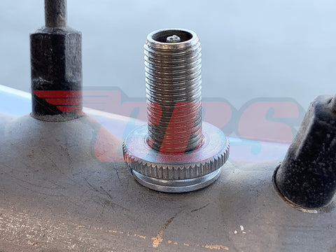 Schrader Valve Inner Tube Nuts - Straight Knurl