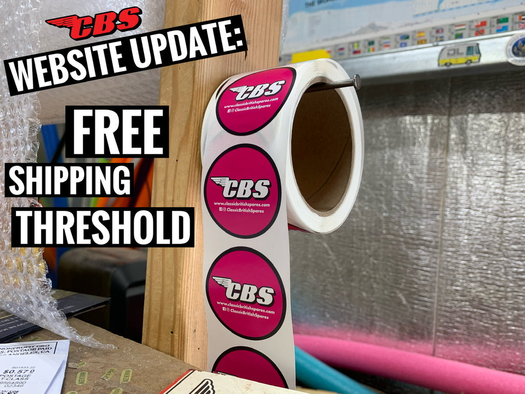 Website Update: Free Shipping Threshold
