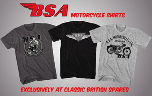 New BSA Motorcycle T-Shirt's Officially Licensed & Authentic Apparel
