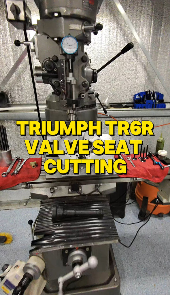 Triumph TR6R Valve Seat Cutting (Short Video)
