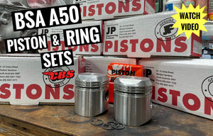 BSA A50 Piston & Ring Sets by JP Pistons