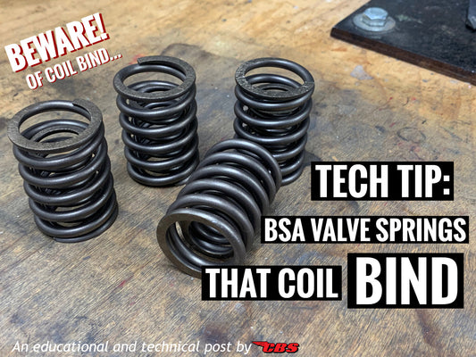 BSA Valve Spring Coil Binding Tech Post Cover