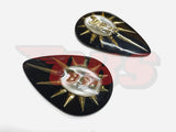 40-8122 - 40-8123 Red / Gold Tank Badges