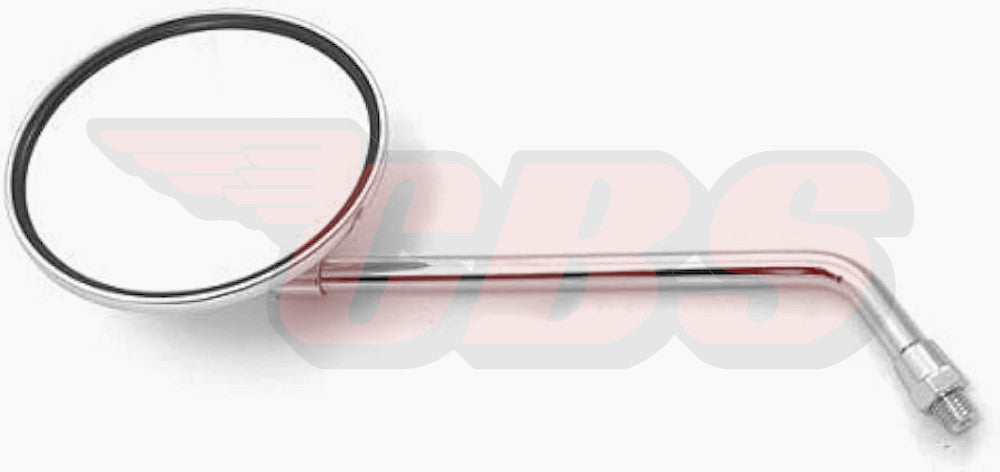 4" Round Short Chrome Mirror W/ 8MM Threads (1) - Choose Mirror Type
