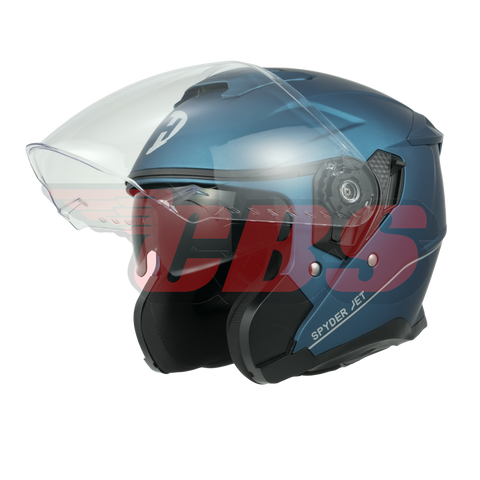 daytona basic motorcycle helmet Daytona Spyder Jet- Dull Blue D.O.T. & ECE approved