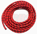 Red Black Cloth Spark Plug Wire