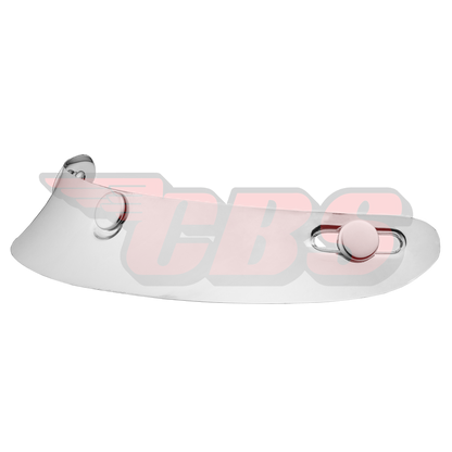 Mini Scoop Visor - Chrome