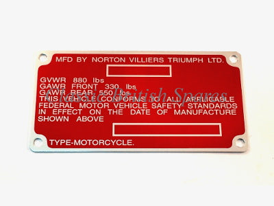 Norton Certification Label MK3