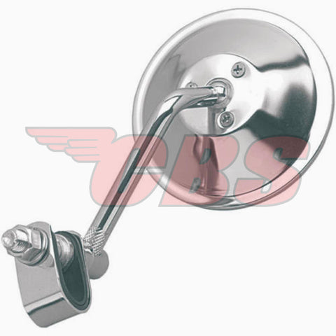 4" Chrome Short Motorcycle Mirror By EMGO 20-06804