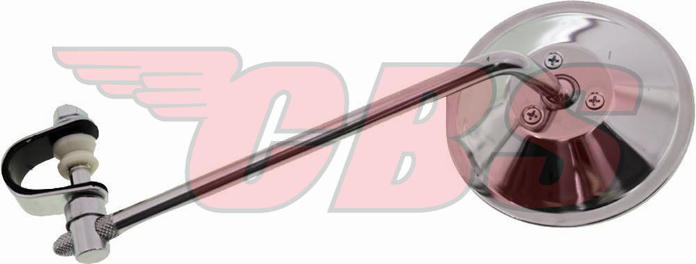 4" Chrome Long Motorcycle Mirror By EMGO 20-06808