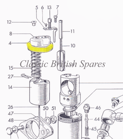 Amal Type Monobloc Top Cap Securing Ring (1) 376/065
