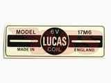 17M6 Lucas Coil Sticker - 6v