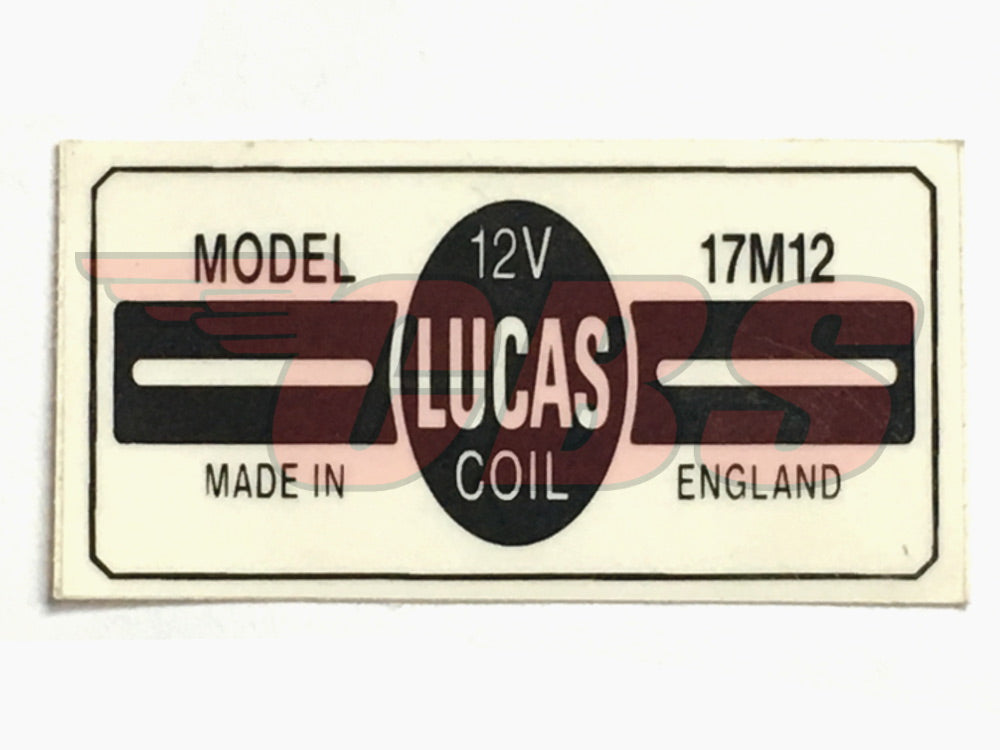 17M12 Lucas Coil Sticker - 12v