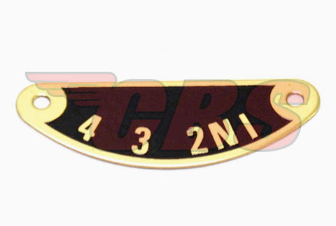Triumph 350 / 500 Gear Change Indicator Plate 57-1417 - Brass