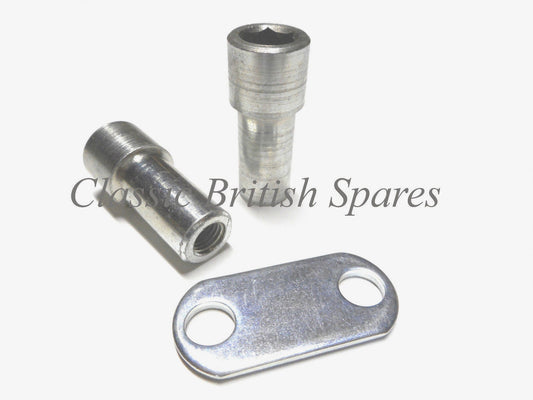 Triumph 750 Cylinder Head Socket Nut & Plate Bridge Set - T140 / TR7