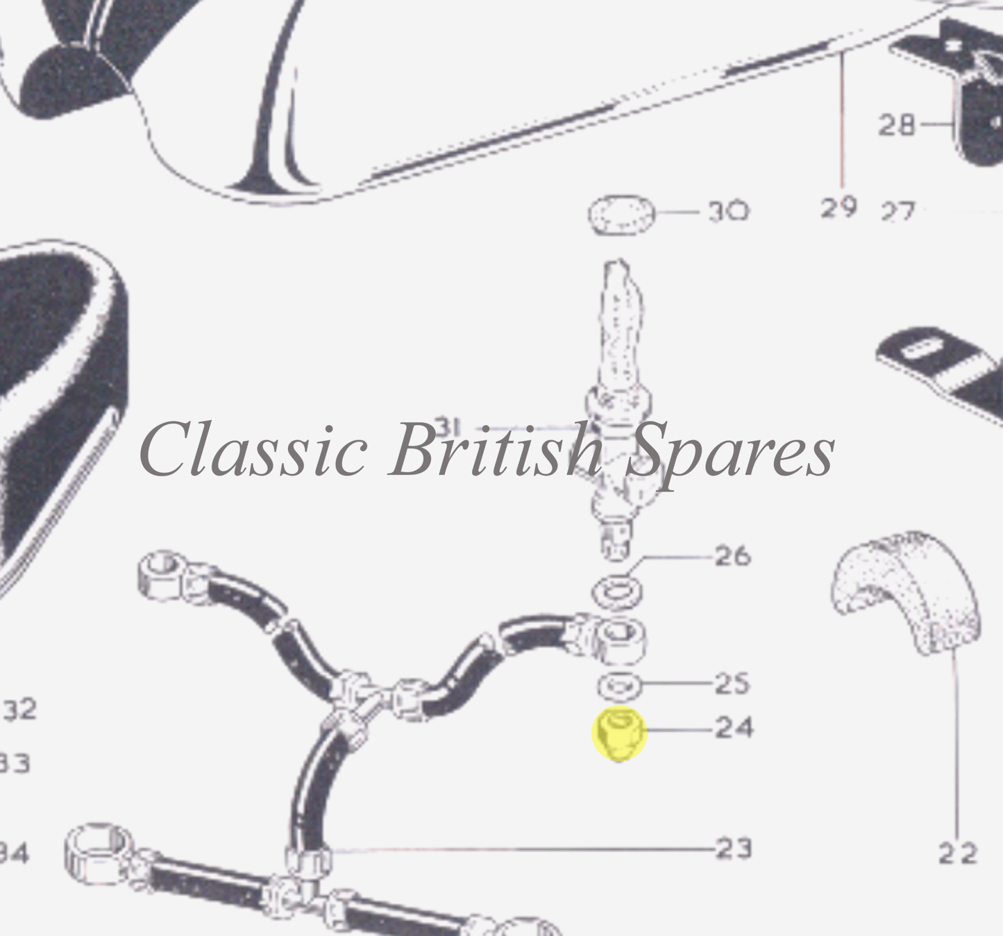 BSA Ewarts Petcock Banjo Dome Nut (1) - 67-8060 - A50 / A65 / A7 / A10