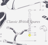 BSA Ewarts Petcock Banjo Dome Nut (1) - 67-8060 - A50 / A65 / A7 / A10