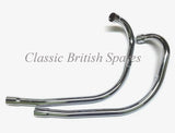 1968 Triumph 500 Chrome Exhaust Pipe Set - Unbalanced - 70-7637 & 70-7638