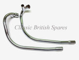 Triumph 500 Chrome Exhaust Pipe Set - Balanced - 70-9662 & 70-9663