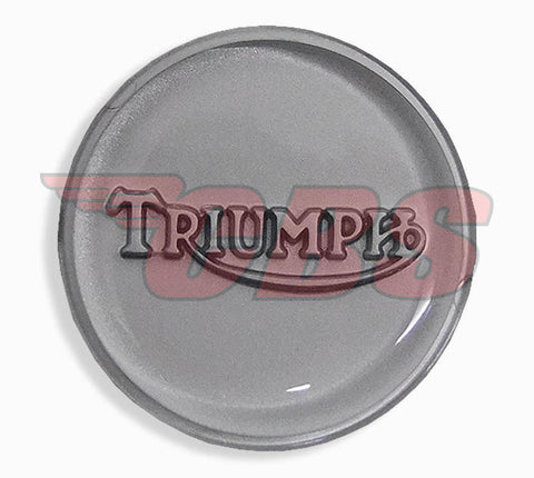Triumph Gas Tank Top Badge - Silver & Silver - 83-4776