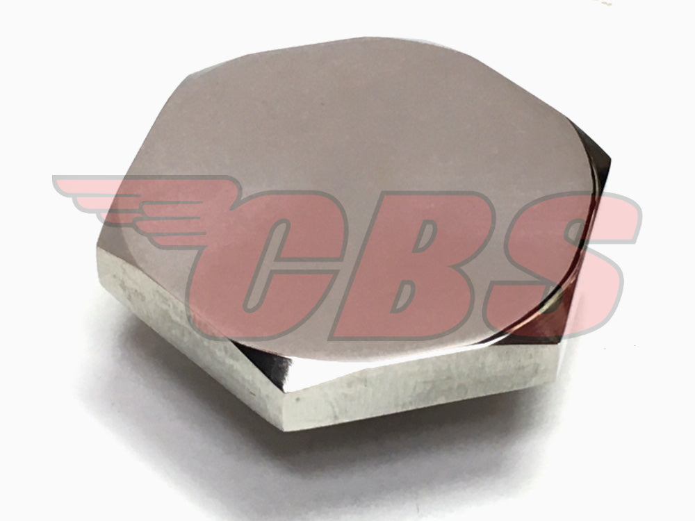 97-4395 Triumph T140 / TR7 Fork Nut No Recess - Stainless Steel