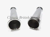 Triumph 650 Twins Chrome Push Rod Tube Set (2) 70-6000 1966-68 TR6 T120 6T TR6C