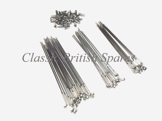 Triumph Stainless Steel 18" Rear Wheel Spoke & Nipple Set - (1) - 37-1007 - Buchanan's