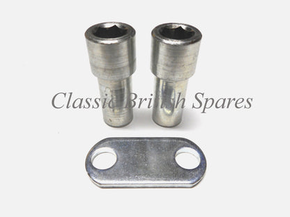 Triumph 750 Cylinder Head Socket Nut & Plate Bridge Set - T140 / TR7