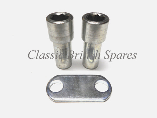 Triumph 750 Cylinder Head Socket Nut & Plate Bridge Set - T140 / TR7