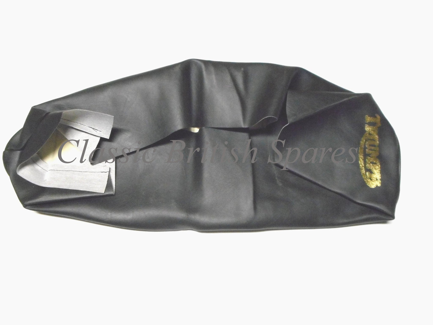 Triumph Twins Black Ribbed Seat Cover 82-7489 - (1) - 1967-68 / T100 / T120 / TR6