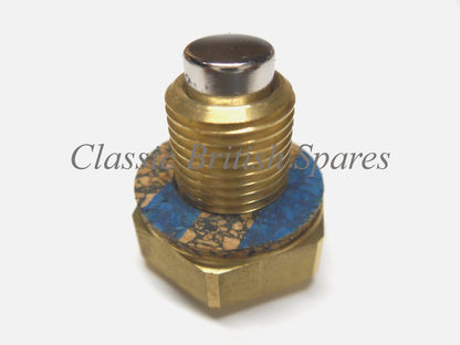 Triumph Oil Tank Brass Magnetic Drain Plug (1) - 82-5343 - T90 / T100 / T120 / T140 / T150