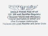 Podtronics 200W / 12-Volt Regulator / Rectifier Unit - Single Phase