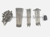 Triumph 8" Twin Leading Shoe Stainless Spoke & Nipple Set - TR6 / T120 / A65