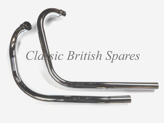 1963-68 Triumph 650 Exhaust Pipes - Unbalanced - 70-5957 - 70-5958