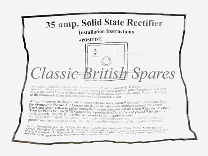 Lucas Replacement Solid State Rectifier (1) 99-9882 (35 AMP)