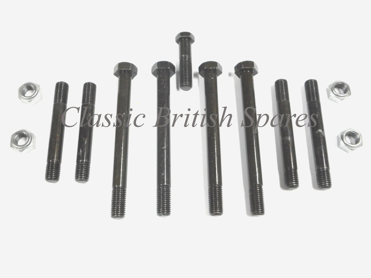 BSA A50 / A65 Cylinder Head Bolt Stud & Nut Set - 1968-70