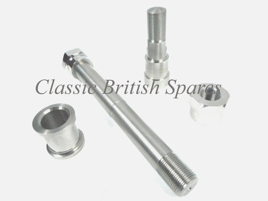 BSA A & B Group Rear Wheel Axle Assembly (1) - 1958-63 - A7 / A10 - (Stainless Steel)