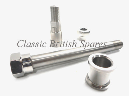 BSA A & B Group Rear Wheel Axle Assembly (1) - 1958-63 - A7 / A10 - (Stainless Steel)