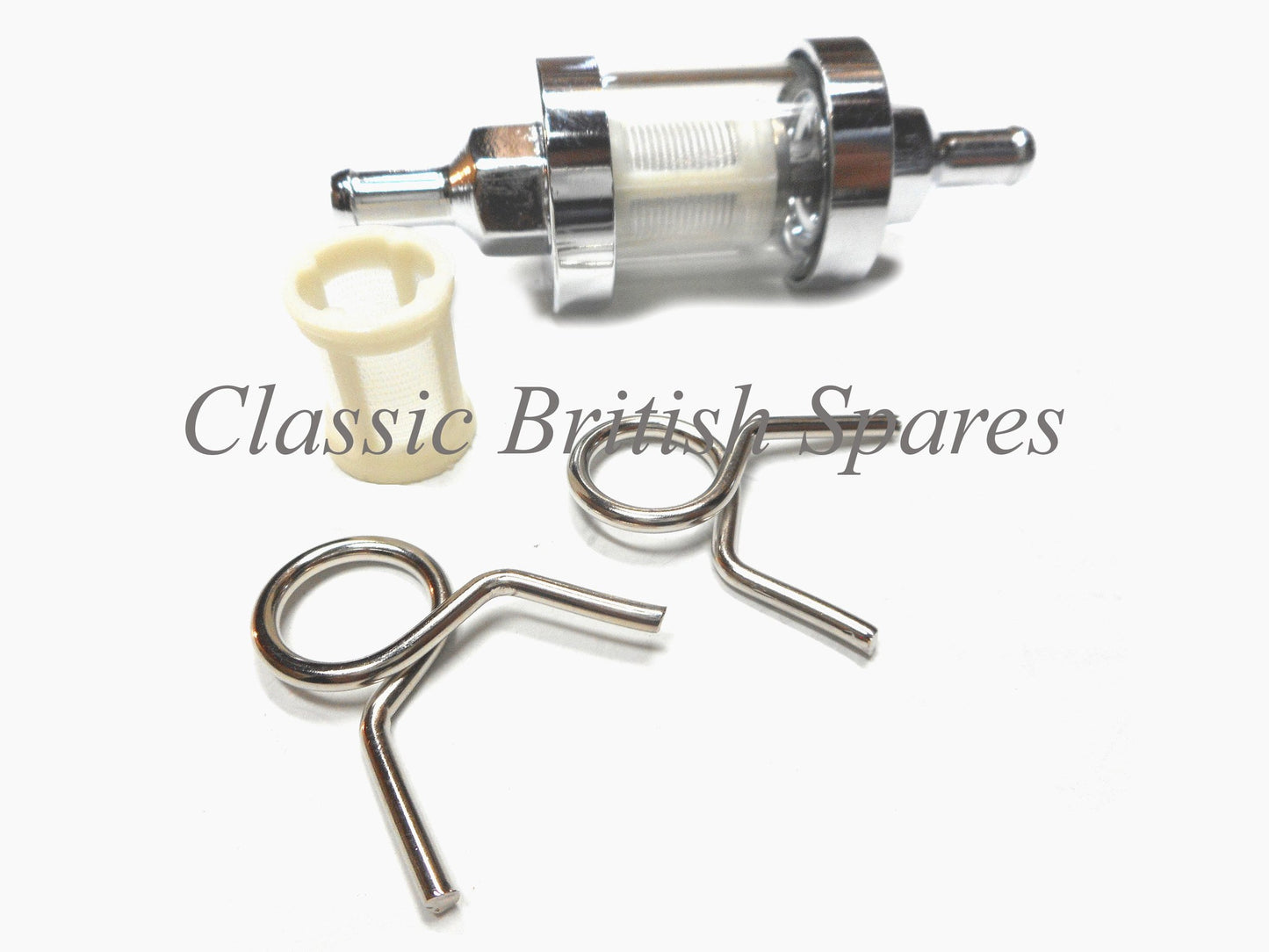 1/4" Chrome Glass Fuel Line Filter - EMGO