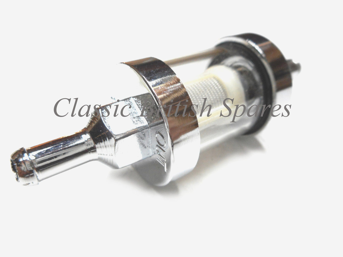 1/4" Chrome Glass Fuel Line Filter - EMGO