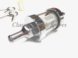 1/4" Chrome Glass Fuel Line Filter - EMGO