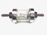 1/4" Chrome Glass Fuel Line Filter - EMGO