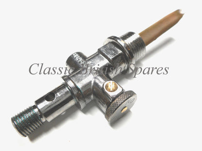 BSA Ewarts Type Push / Pull 3/8" Chrome Gas Tank Petcock - 42-8075 A10 A65