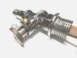 BSA Ewarts Type Push / Pull 3/8" Chrome Gas Tank Petcock - 42-8075 A10 A65